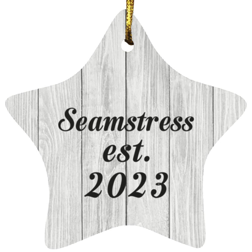Seamstress Established Est. 2023 - Star Ornament F