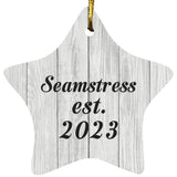 Seamstress Established Est. 2023 - Star Ornament F