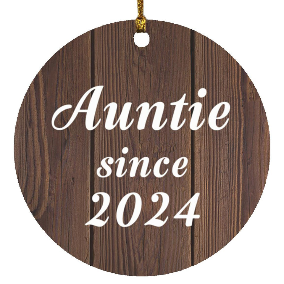 Auntie Since 2024 - Circle Ornament D