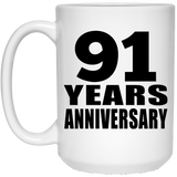91st Anniversary 91 Years - 15 Oz Coffee Mug