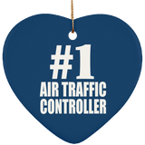 Number One #1 Air Traffic Controller - Heart Ornament