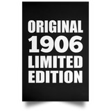 118th Birthday Original 1906 Limited Edition - Poster Portrait