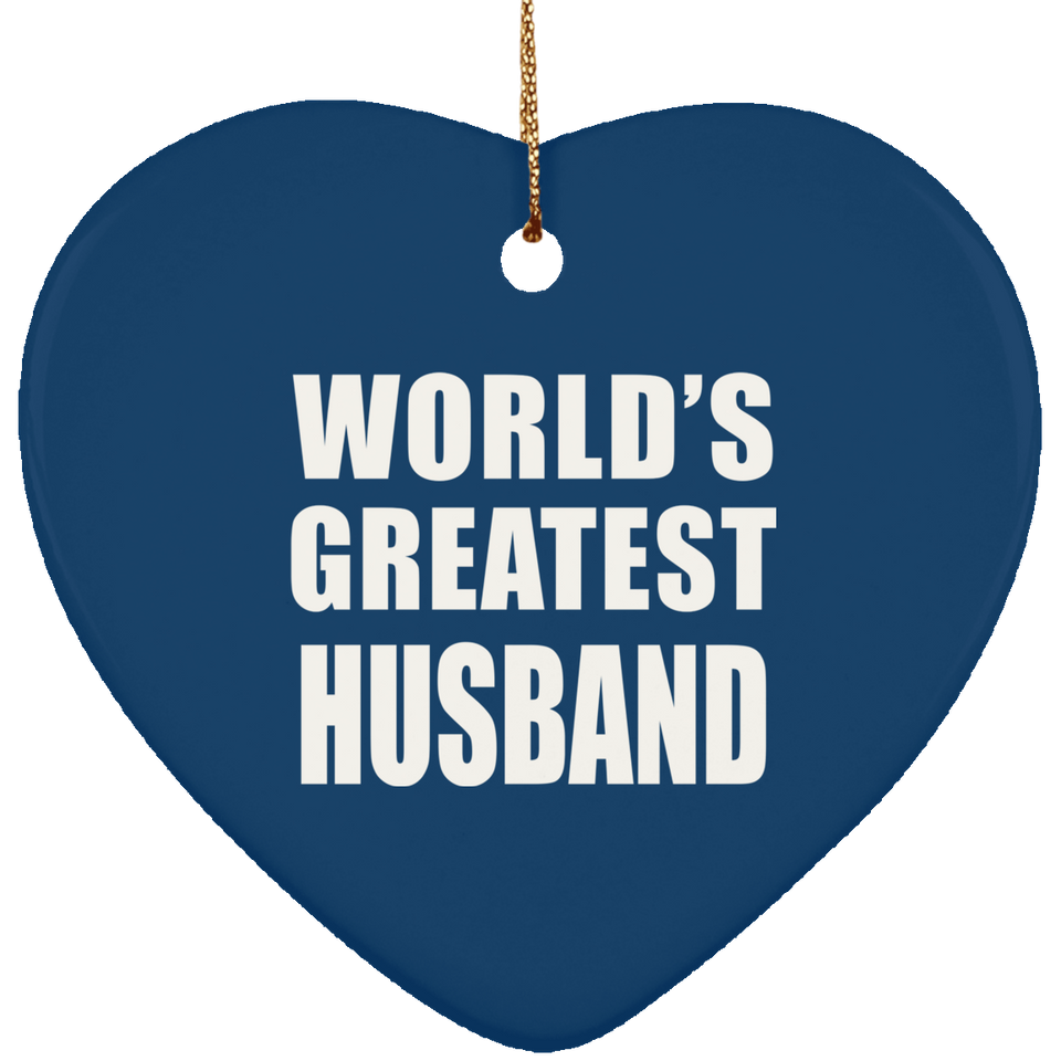 World's Greatest Husband - Heart Ornament