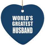 World's Greatest Husband - Heart Ornament