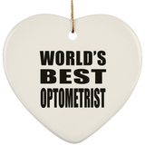 World's Best Optometrist - Heart Ornament