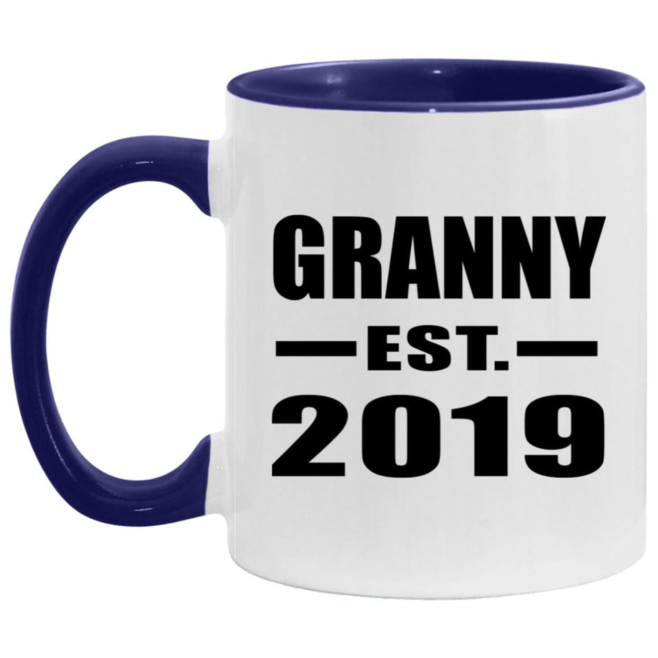 Granny Established EST. 2019 - 11oz Accent Mug Purple