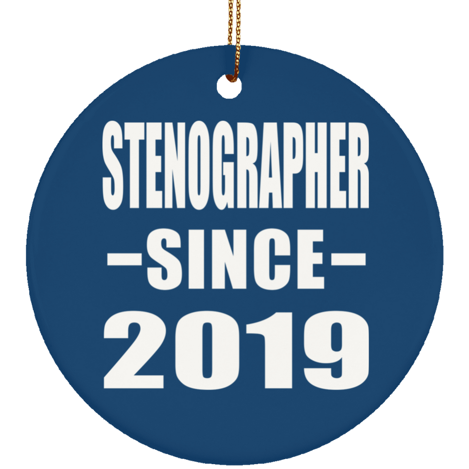 Stenographer Since 2019 - Circle Ornament