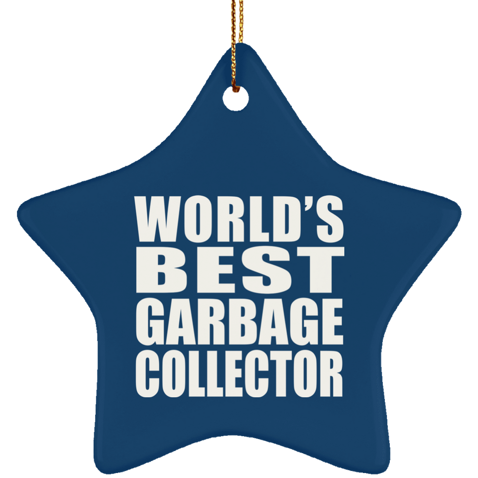 World's Best Garbage Collector - Star Ornament