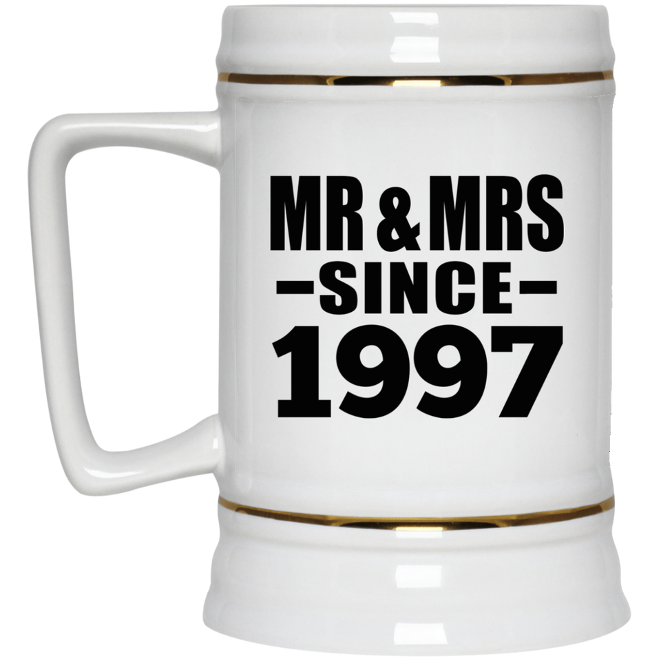 27th Anniversary Mr & Mrs Since 1997 - Beer Stein