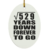 23rd Anniversary Square Root of 529 Years Down Forever To Go - Oval Ornament