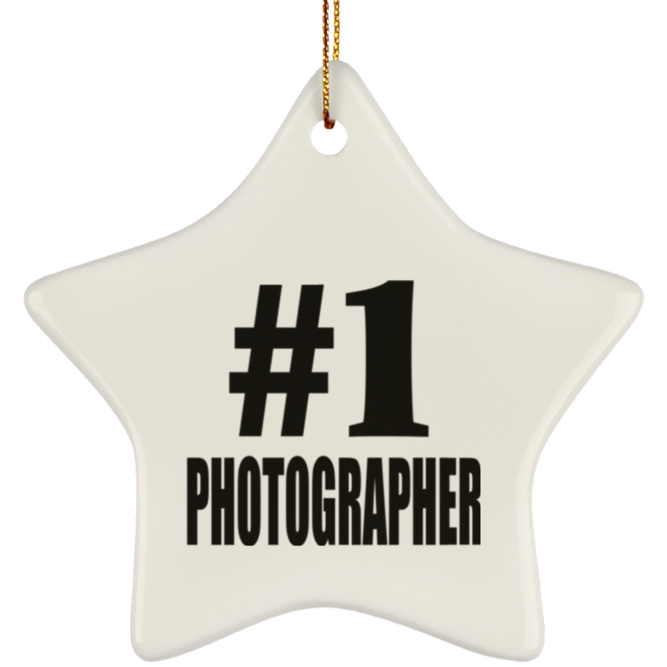 Number One #1 Photographer - Star Ornament