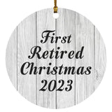 First Retired Christmas 2023 - Circle Ornament F