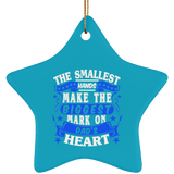 The Smallest Hands Make The Biggest Mark On Dad's Heart - Star Ornament