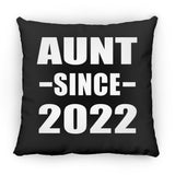 Aunt Since 2022 - Throw Pillow Black