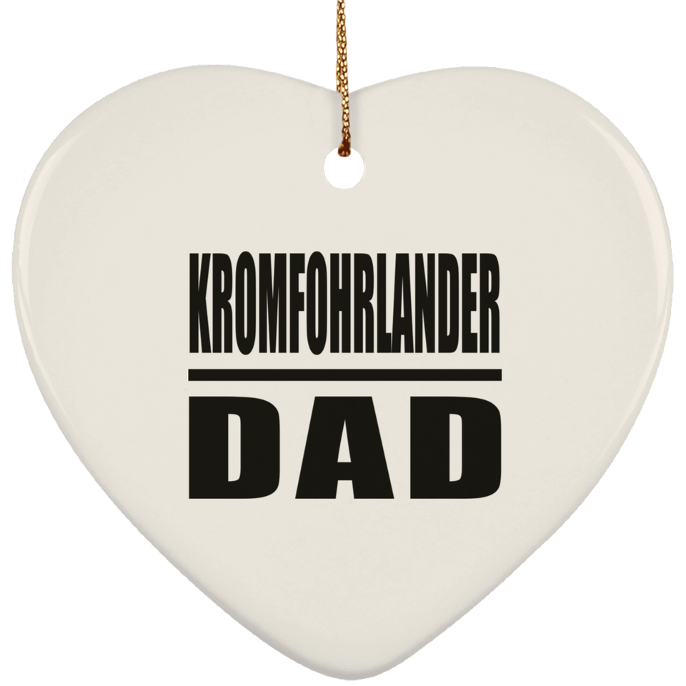 Kromfohrlander Dad - Heart Ornament