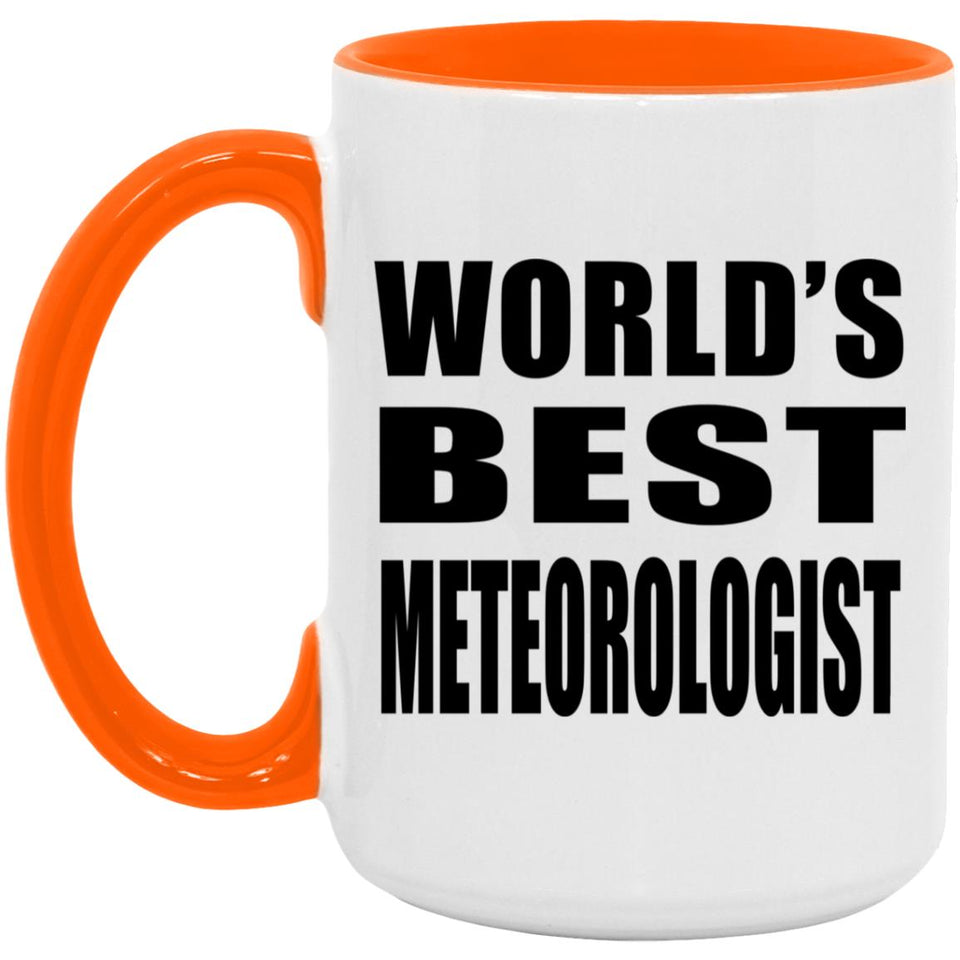 World's Best Meteorologist - 15oz Accent Mug Orange