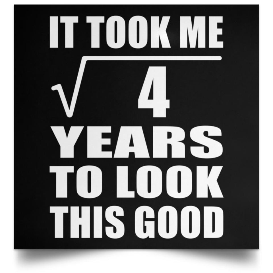 2nd Birthday Took Square Root of 4 Years To Look Good - Poster Square