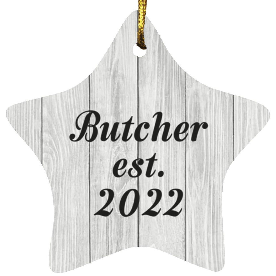 Butcher Established Est. 2022 - Star Ornament F