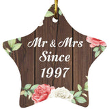 27th Anniversary Mr & Mrs Since 1997 - Star Ornament A