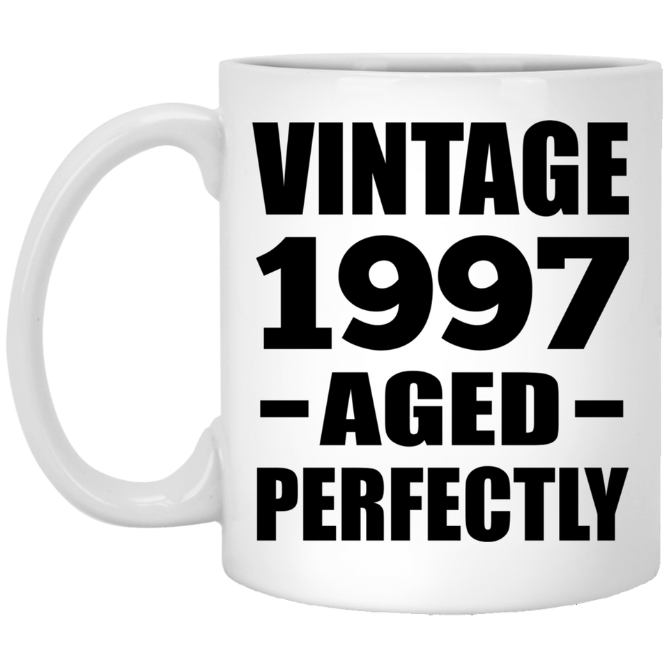 27th Birthday Vintage 1997 Aged Perfectly - 11oz Coffee Mug