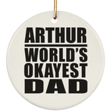 Arthur World's Okayest Dad - Circle Ornament