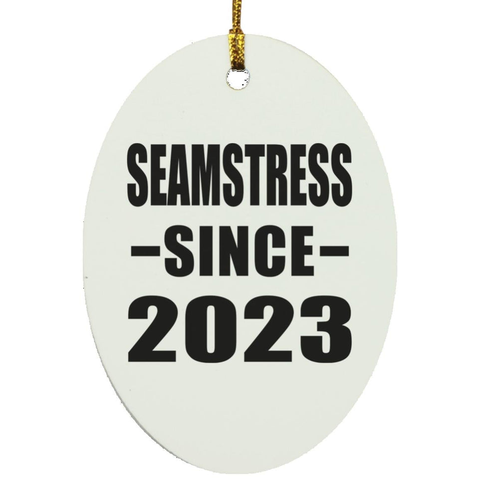 Seamstress Since 2023 - Oval Ornament