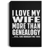 I Love My Wife More Than Genealogy - Canvas Portrait