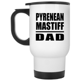 Pyrenean Mastiff Dad - White Travel Mug