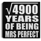 70th Anniversary Square Root of 4900 Years of Mrs Perfect - Canvas Square