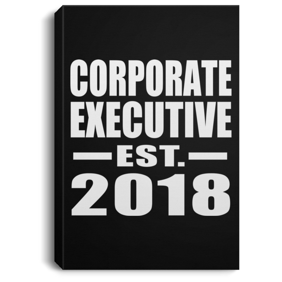 Corporate Executive Established EST. 2018 - Canvas Portrait