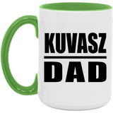 Kuvasz Dad - 15oz Accent Mug Green