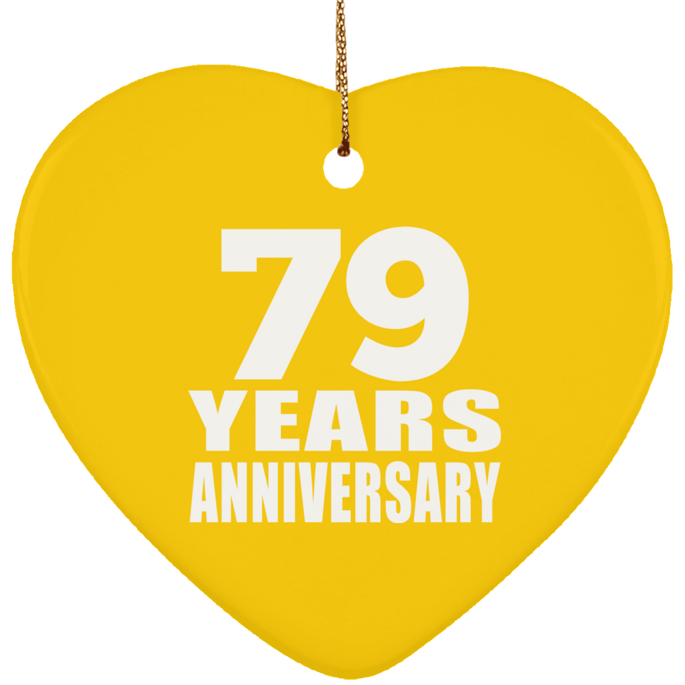79th Anniversary 79 Years - Heart Ornament