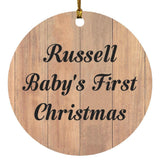 Russell Baby's First Christmas - Circle Ornament C