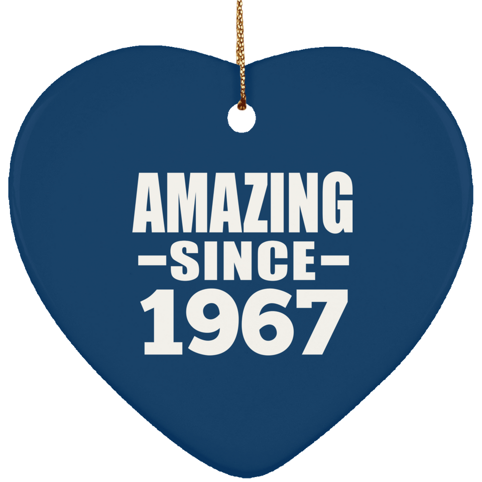 57th Birthday Amazing Since 1967 - Heart Ornament