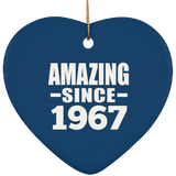 57th Birthday Amazing Since 1967 - Heart Ornament