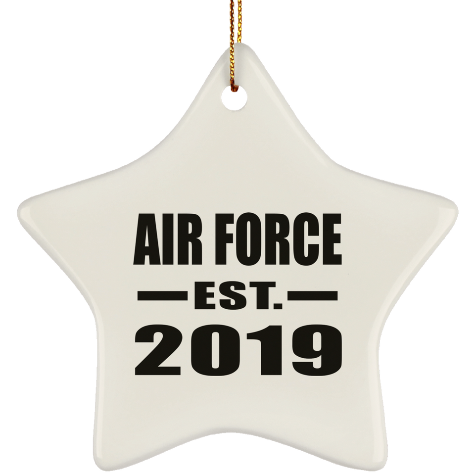 Air Force Established EST. 2019 - Star Ornament