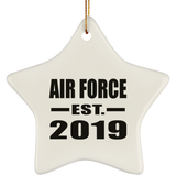 Air Force Established EST. 2019 - Star Ornament