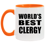World's Best Clergy - 11oz Accent Mug Orange