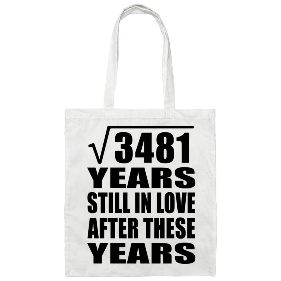 59th Anniversary Square Root of 3481 Years Still In Love - Tote Bag White