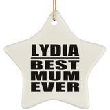 Lydia Best Mum Ever - Star Ornament