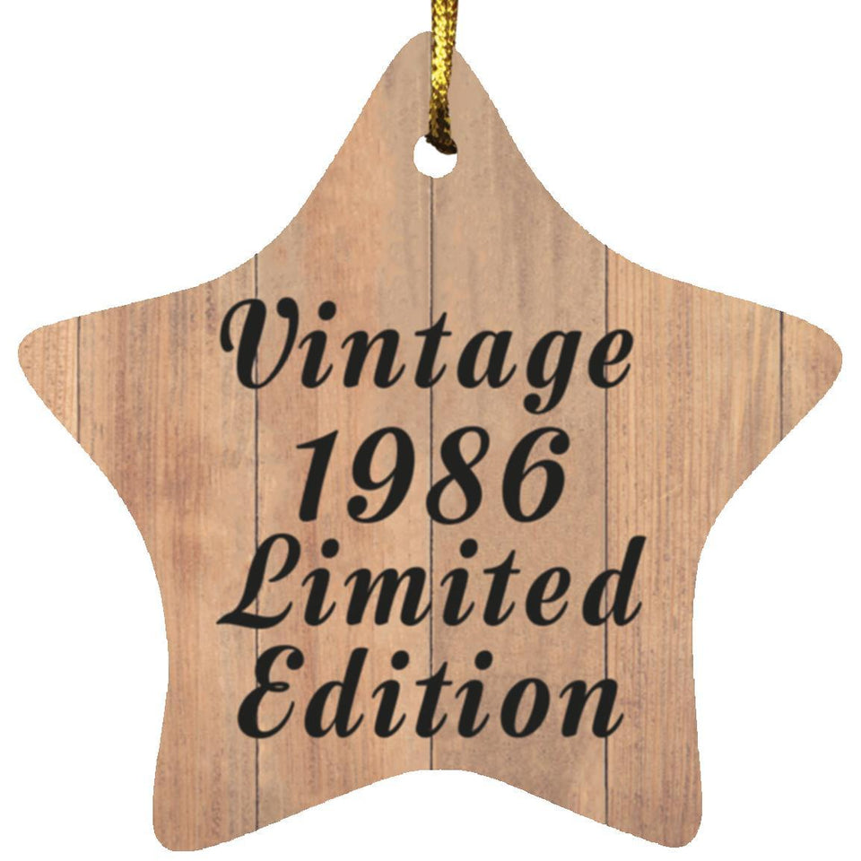 38th Birthday Vintage 1986 Limited Edition - Star Ornament C