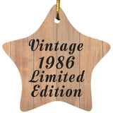 38th Birthday Vintage 1986 Limited Edition - Star Ornament C