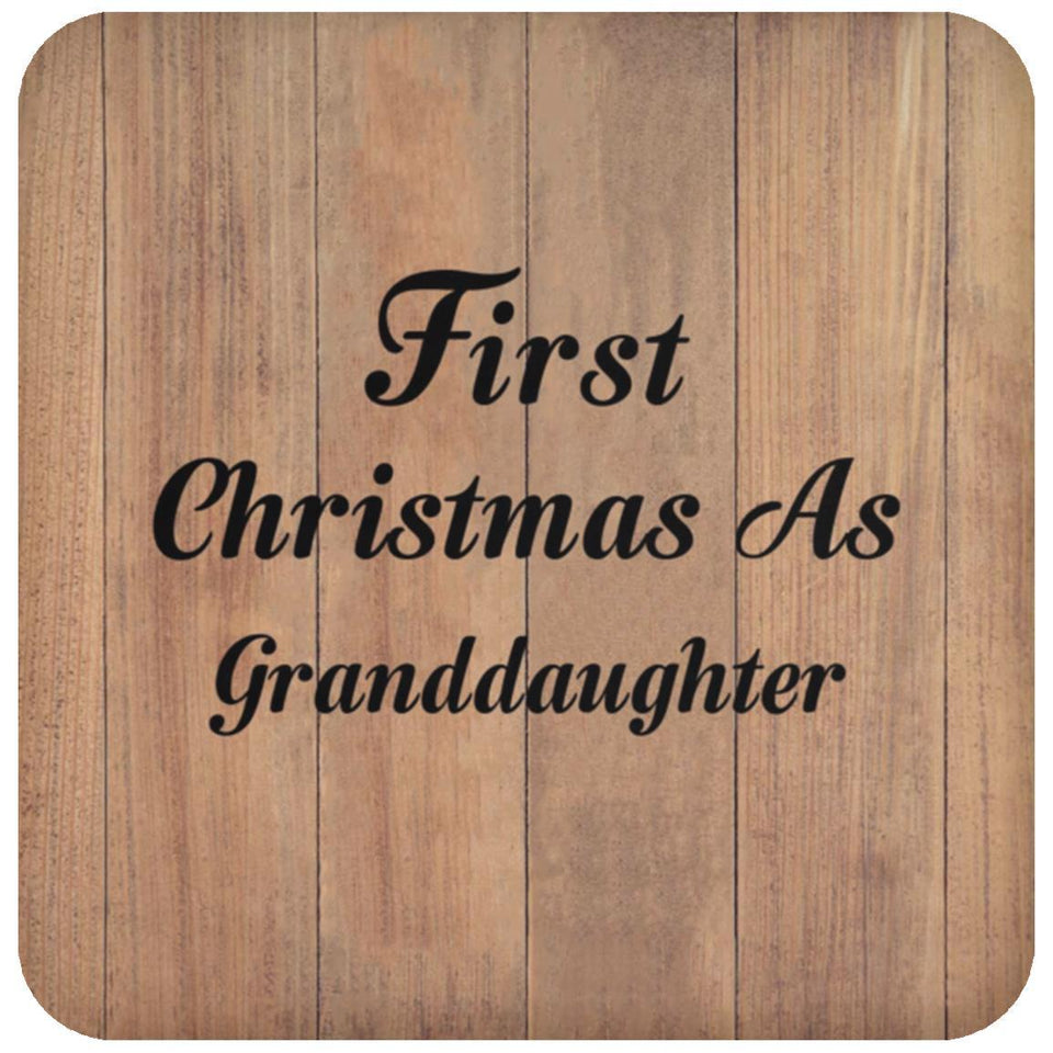 First Christmas As Granddaughter - Drink Coaster C
