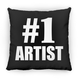 Number One #1 Artist - Throw Pillow Black