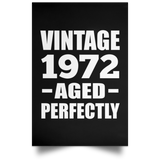 52nd Birthday Vintage 1972 Aged Perfectly - Poster Portrait