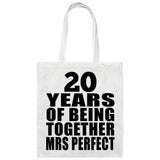 20th Anniversary 20 Years Of Being Mrs Perfect - Tote Bag White
