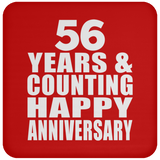 Happy 56th Anniversary 56 Years & Counting - Drink Coaster