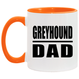 Greyhound Dad - 11oz Accent Mug Orange