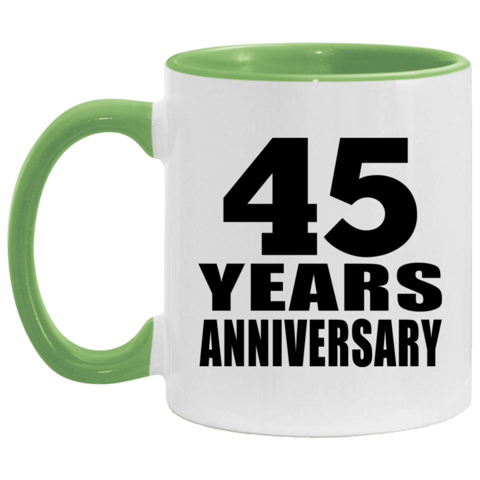 45th Anniversary 45 Years - 11oz Accent Mug Green