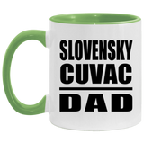 Slovensky Cuvac Dad - 11oz Accent Mug Green